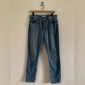 Women’s Size 28 High-Rise Button Fly Grlfrnd Karolina Jeans Denim Blue Crop